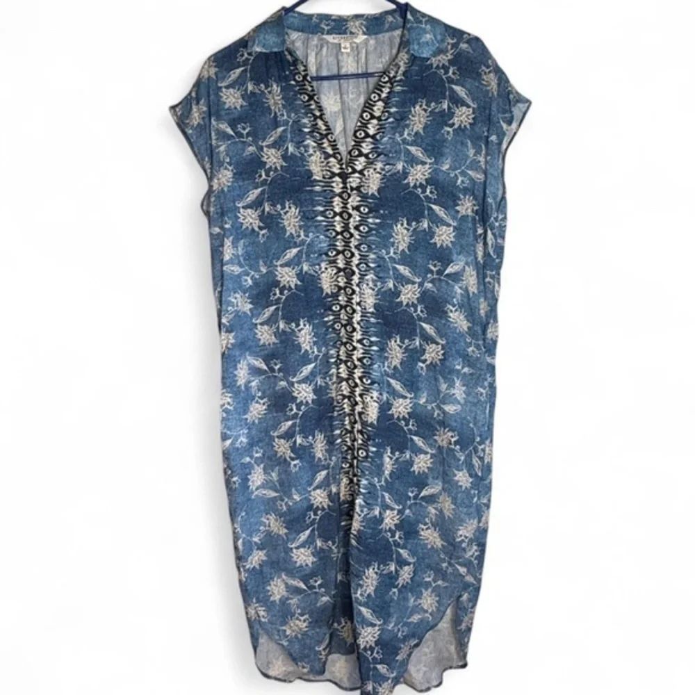 Liverpool Blue and White Floral Top